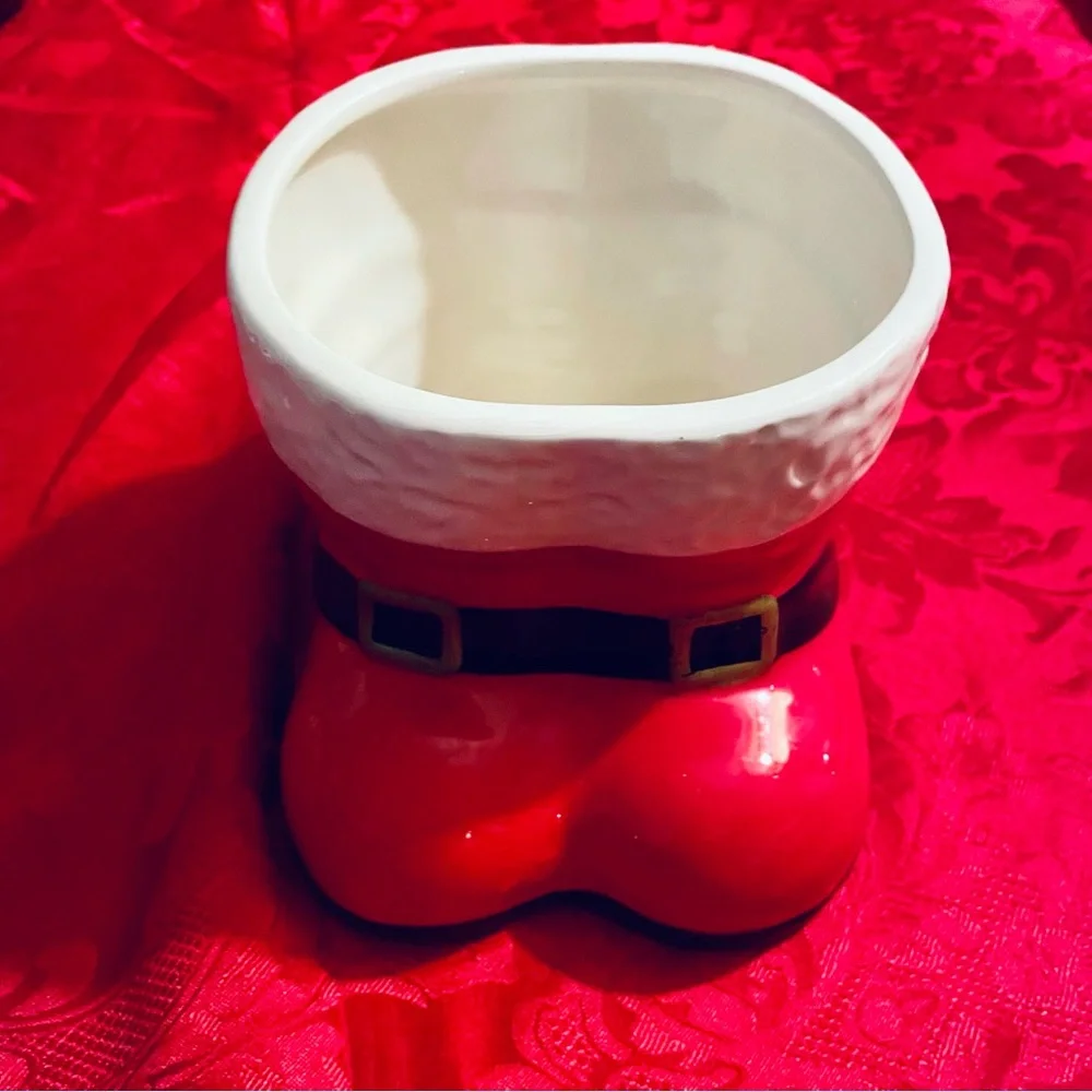 Santa’s Red Boots with black/gold buckles Planter Flower Pot By Pro Plants